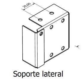 Juego de 2 soportes laterales para persiana veneciana lamas de madera 50 mm